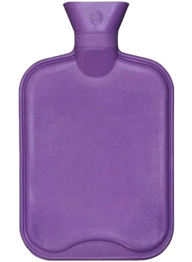 قربة مياه ساخنة مطاطية سعة 2000 مل مع غطاء ناعم، كمادة حرارية لتخفيف آلام العضلات وتقلصات الدورة الشهرية وتدفئة الجسم - Image 4